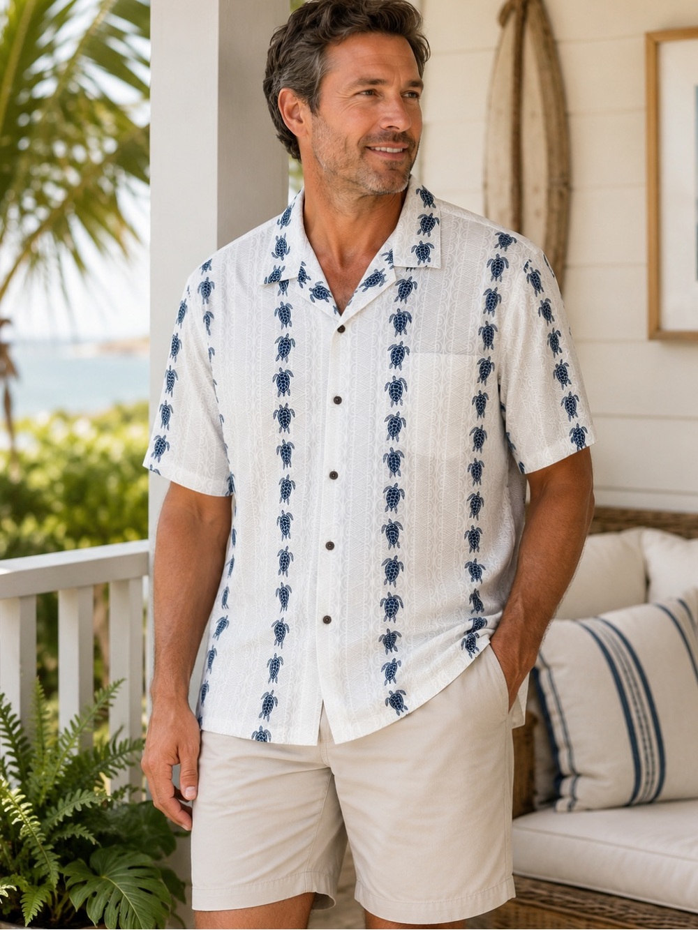 Pacific Legend Apparel Hawaiian Sea Turtle Aloha Shirt 3XL Made in Hawaii